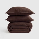 Nwt Quince Organic Cotton Matelasse Coverlet Set Espresso King Sold Out Online. Fixed Price $109.00.