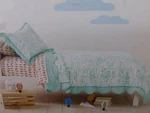 2 Pc Pillowfort Scalloped Edge Twin Quilt & Sham Set Nip. Fixed Price $106.25.