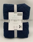 Pottery Barn Kids Belgian Flax Linen Baby Quilt Toddler Navy Blue 50" #A8D. Fixed Price $119.28.