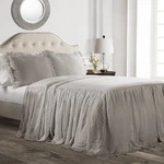 Lush Decor Twin Grey Ruffle Bedspread Set Soft Lightweight Microfiber. Fixed Price $70.09.