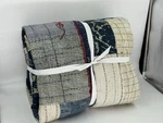New Pottery Barn Full / Queen Love Handcrafted Reversible Quilt, Blue. Fixed Price $199.00.