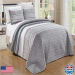 Grand Linen 3-PIECE Fine Printed Oversize 118 X 95 Quilt Set Reversible. Fixed Price $73.34.