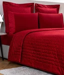 $2450 New Frette Groove Allover Pc Set Coverlet Shams Dark Red King Euro. Fixed Price $1500.00.
