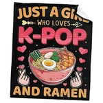 Blanket Super Soft 80"X60" Queen For Women Just Girl Who Loves Ramen. Fixed Price $79.60.