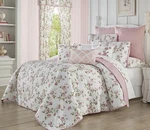 Royal Court Classic Floral Rosemary Full/queen Quilt + 2 Shams New. Fixed Price $90.00.