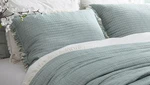 Southern Living Simplicity Benton King Sham Green Cotton Fringed 20" X 36" Nwt. Fixed Price $23.95.