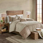 King Size Bedding 7 Piece Comforter Set Rustic Lodge Log Cabin Modern Farmhouse. Fixed Price $149.95.