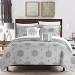 Chic Home Zoe 5 Piece Grey Quilt Set. Fixed Price $45.16.