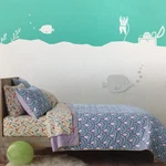 Pillowfort Reversible Purple & Green Scallop Twin Bed Quilt. Fixed Price $59.88.