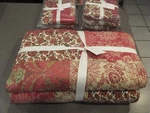 New Rare 6PC Pottery Barn Johanna Reversible Patchwork King Quilt & Shams Set. Fixed Price $899.50.