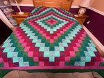 Holiday Sale Queen Size Machine Patchwork Quilt #009. Fixed Price $110.00.