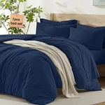 Homelike Moment Queen Comforter Set With Sheets, 7 Piece Navy Q.... Fixed Price $62.97.