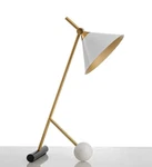 Visual Comfort Kelly Wearstler Cleo Table Lamp Bronze With Burnished Brass/white. Fixed Price $450.00.