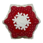 New Handmade Holiday Christmas Winter Snowflake Pillow Vintage Quilt Chenille. Fixed Price $15.98.