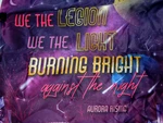 Aurora Rising Throw Pillowcase "we The Legion, Light" 17" X. Fixed Price $16.00.