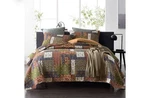Visimisi Brown Queen Cotton Quilt Set Reversible Bohemian Mosaic Vintage Design. Fixed Price $69.99.
