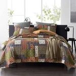 Cotton Bedspread Quilt Sets Reversible Coverlet Comforters Vintage Bohem.... Fixed Price $117.23.
