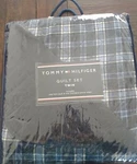 New Tommy Hilfiger Grayson Twin Quilt & Sham Set Blue Plaid Nip. Fixed Price $59.97.