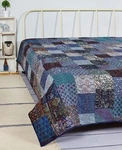 Indian Silk Patola Patchwork Throw Kantha Quilt Hippie Boho Bedspread Blanket. Fixed Price $39.59.