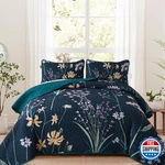Dobuyly Floral Quilt Set Queen Dark Green Microfiber 3-PIECE All-season Bedsprea. Fixed Price $60.99.