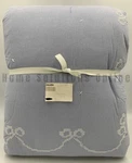 Pottery Barn Teen Georgia Bow Embroidered Garland Quilt Chambray Queen #T1069. Fixed Price $174.15.