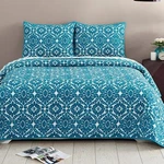Nip Vhc Brands Francesca Aqua Queen Quilt & Shams Set 3PC. Fixed Price $93.99.