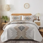 Queen King Multi-color Boho Quilt 3-PIECE Aztec Geometric Coverlet All Season. Fixed Price $39.13.