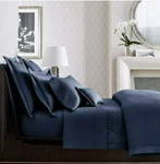 Ralph Lauren Bedford Jacquard Cotton Duvet Cover - Full / Queen Highland Navy. Fixed Price $230.00.