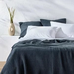King Textured Waffle Coverlet Dark Mineral Blue - Casaluna. Fixed Price $45.99.