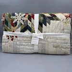 Pottery Barn Winter Wreath Reversible Full/queen Quilt Christmas Holiday Bedding. Fixed Price $195.00.