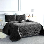 Sophia And William 3-PIECE Reversible Quilt Set, Queen/full, Black Microfiber. Fixed Price $63.43.