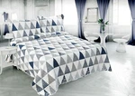 Embossed Pinsonic Printed Bedspread Coverlet Quilt Set Modern Geometric Triangle. Fixed Price $68.99.
