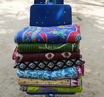 Indian Vintage Sari Kantha Quilt Handmade Cotton Blankets Twin Size Bedspreads. Fixed Price $49.81.
