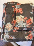 Garnet Hill Floral 100% Cotton Gray Coral Light Green Quilted Bedding. Fixed Price $150.00.