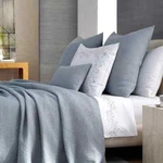 New $950 Matouk Texture Pacific Coverlet Queen & Euro Sham Set Of 2 Charcoal. Fixed Price $219.00.