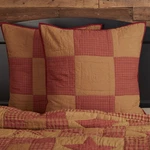 Primitive Euro Sham Red Patchwork Ninepatch Star Cotton Bedroom Decor Vhc Brands. Fixed Price $28.45.