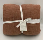 Pottery Barn European Flax Linen Waffle Quilt Brick King Cal #U1108A. Fixed Price $277.62.