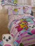 2 Pc Hatchimals Twin Microfiber Comforter And Decorative Pillow Nip. Fixed Price $80.75.