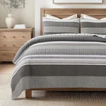 Soul & Lane Madrona 2-PIECE Pieced Cotton Quilt Set Twin Size With 1 Sham, Mod. Fixed Price $59.99.