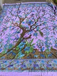 Handwoven India Queen Bedspread 100% Cotton Tree Of Life Purple Blue Tapestry. Fixed Price $59.99.