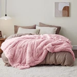 Bedsure Gentlesoft Fluffy Pink Blankets Queen (90" X 90"), 04-. Fixed Price $99.99.
