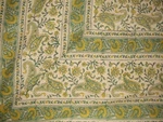Rajasthan Block Print Paisley Tapestry Cotton Bedspread 108" X 88" Full-queen. Fixed Price $49.49.