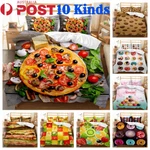 Pizza Sweet Food Quilt Duvet Doona Cover Set Bedding Soft Pillow Case Queen King. Fixed Price $49.60.