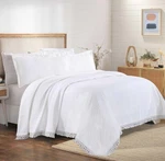 Superior Remi Cotton Blend 3 Piece Bedspread Set Oversized King. Fixed Price $82.65.
