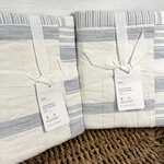 Pottery Barn Hawthorn Patchwork Quilted Euro Shams Set 2 Handcrafted Cotton New. Fixed Price $49.00.