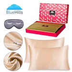 Bluehills 22 Momme Pure Mulberry Silk Pillowcase 3 Piece Gift Set Gold Standard. Fixed Price $57.99.