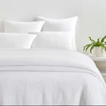 Home Conservatory Damask Matelasse 3P Full Queen Coverlet Shams Set White. Fixed Price $169.95.