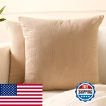 Encasa Xo Corduroy Throw Pillows Covers 20X20 Set Soft Textured Striped. Fixed Price $25.36.