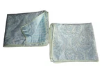 Raymond Waites Blue Green Floral Paisley (2) King Pillow Shams 20 X 36. Fixed Price $39.20.
