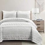 Hygge Geo Pattern Striped 3 Piece Quilt Bedding Set King Gray & White. Fixed Price $75.19.